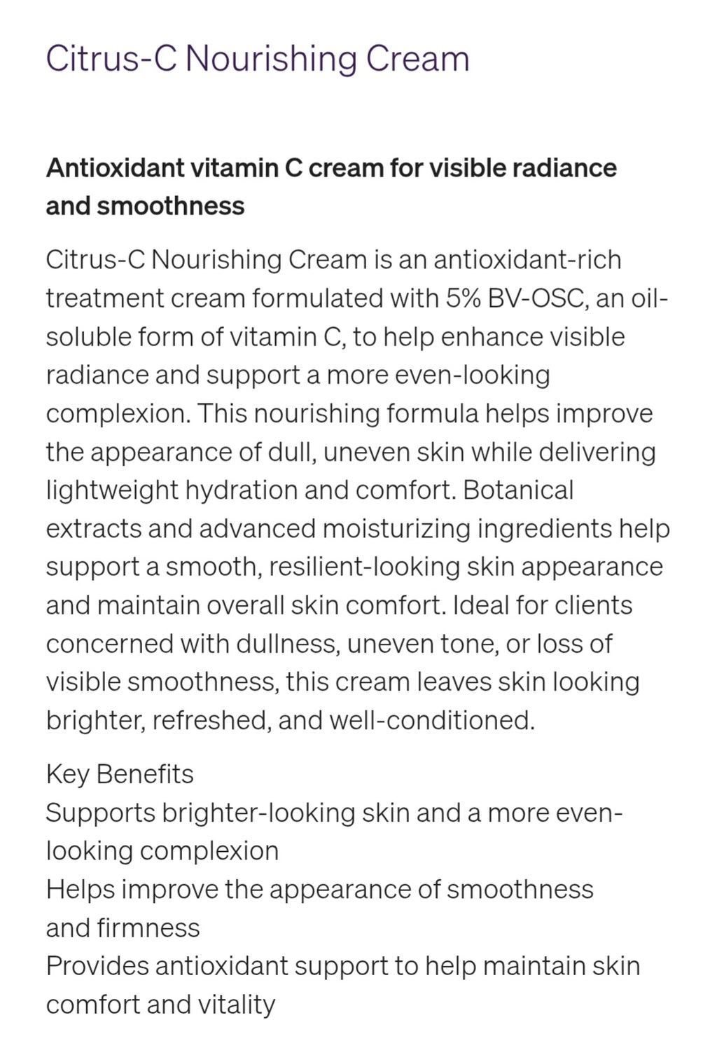 Citrus C Nourishing Cream