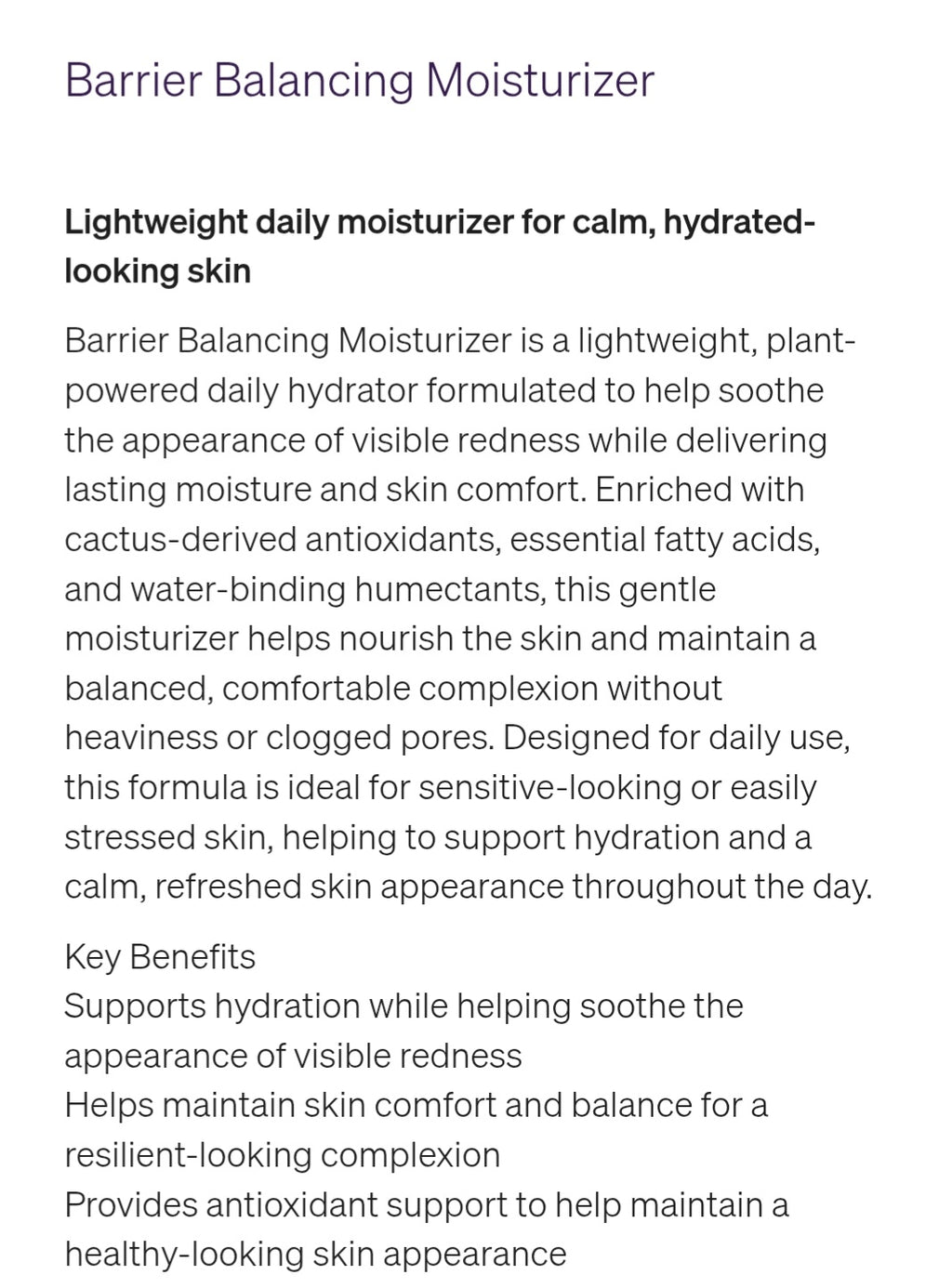 Barrier Balancing Moisturizer