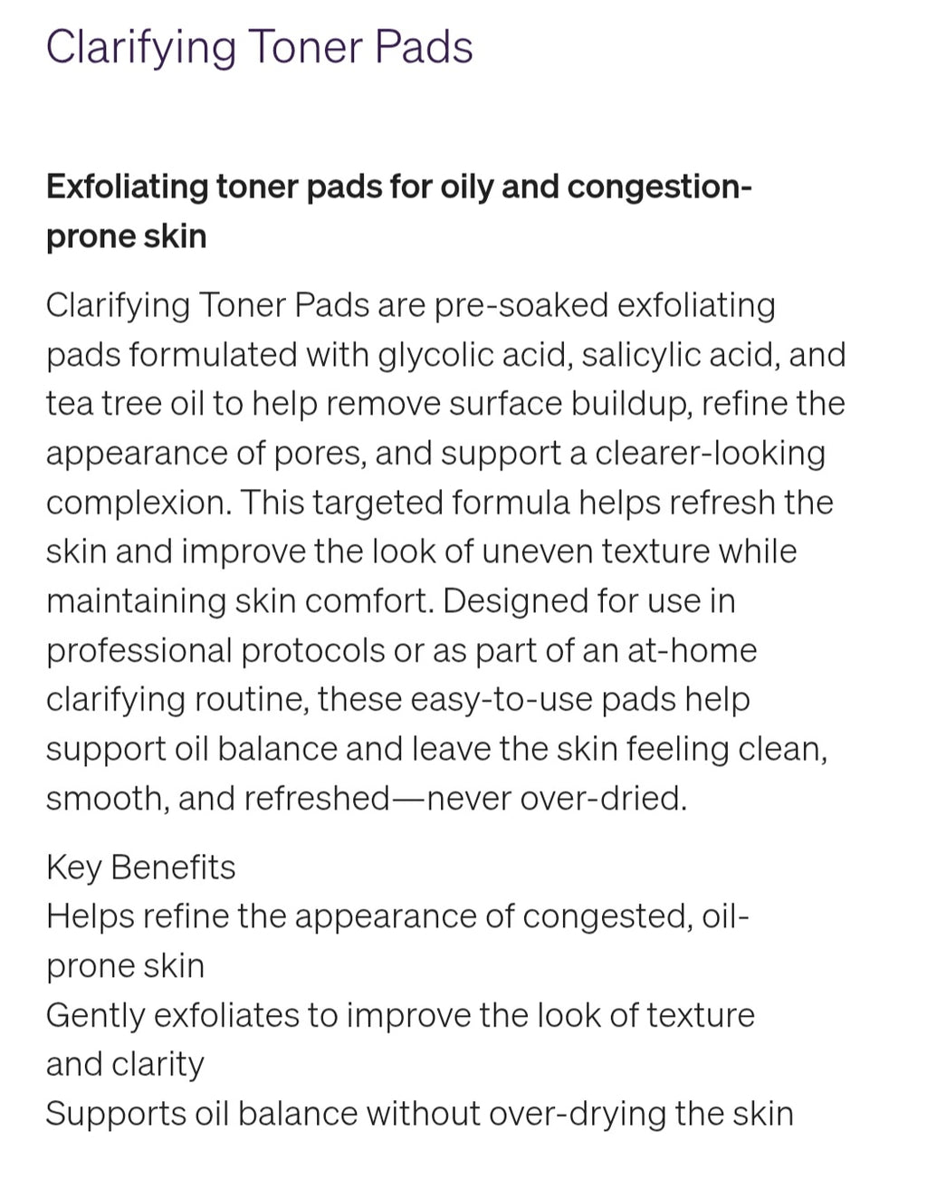 Clarifying Toning Pads