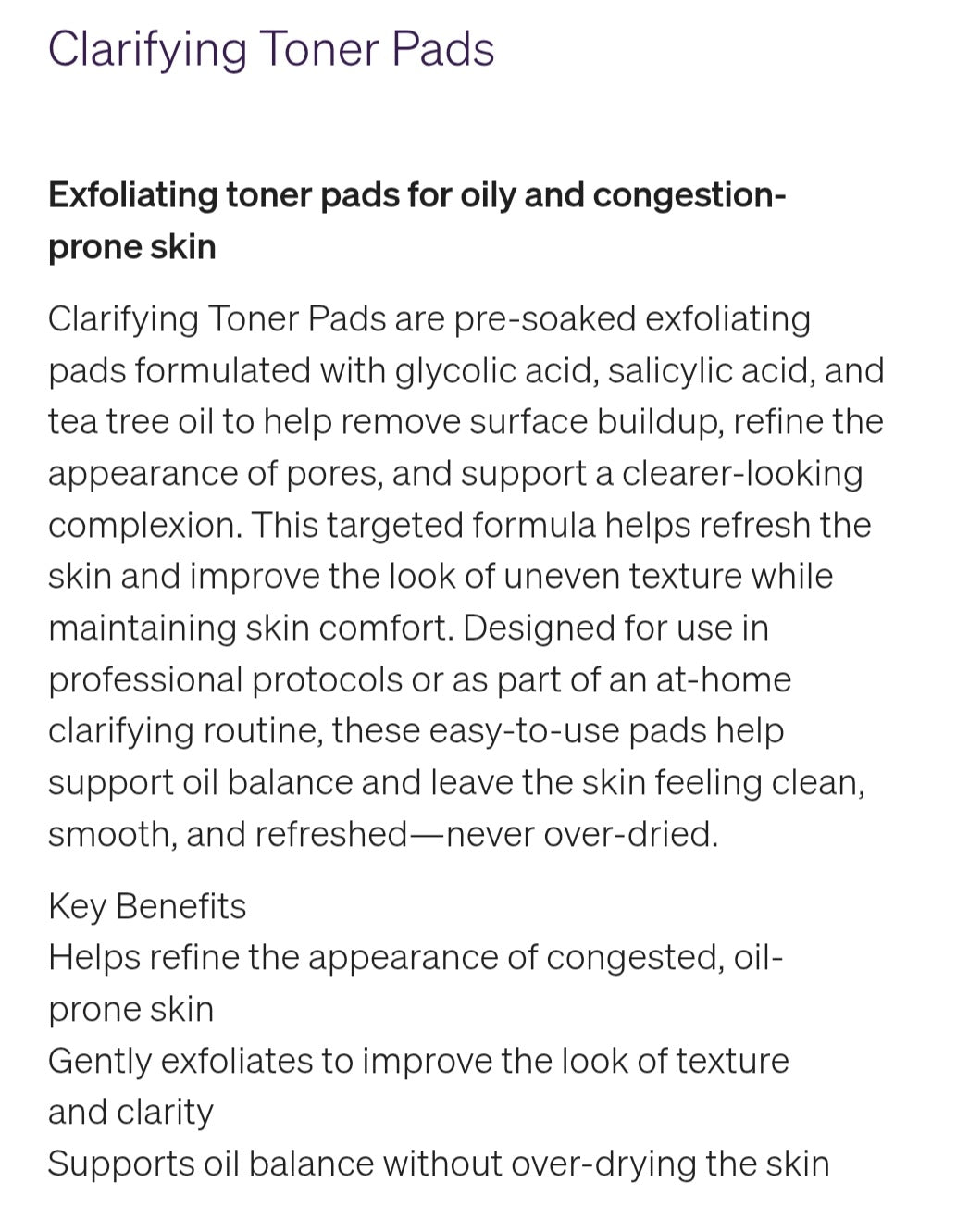 Clarifying Toning Pads