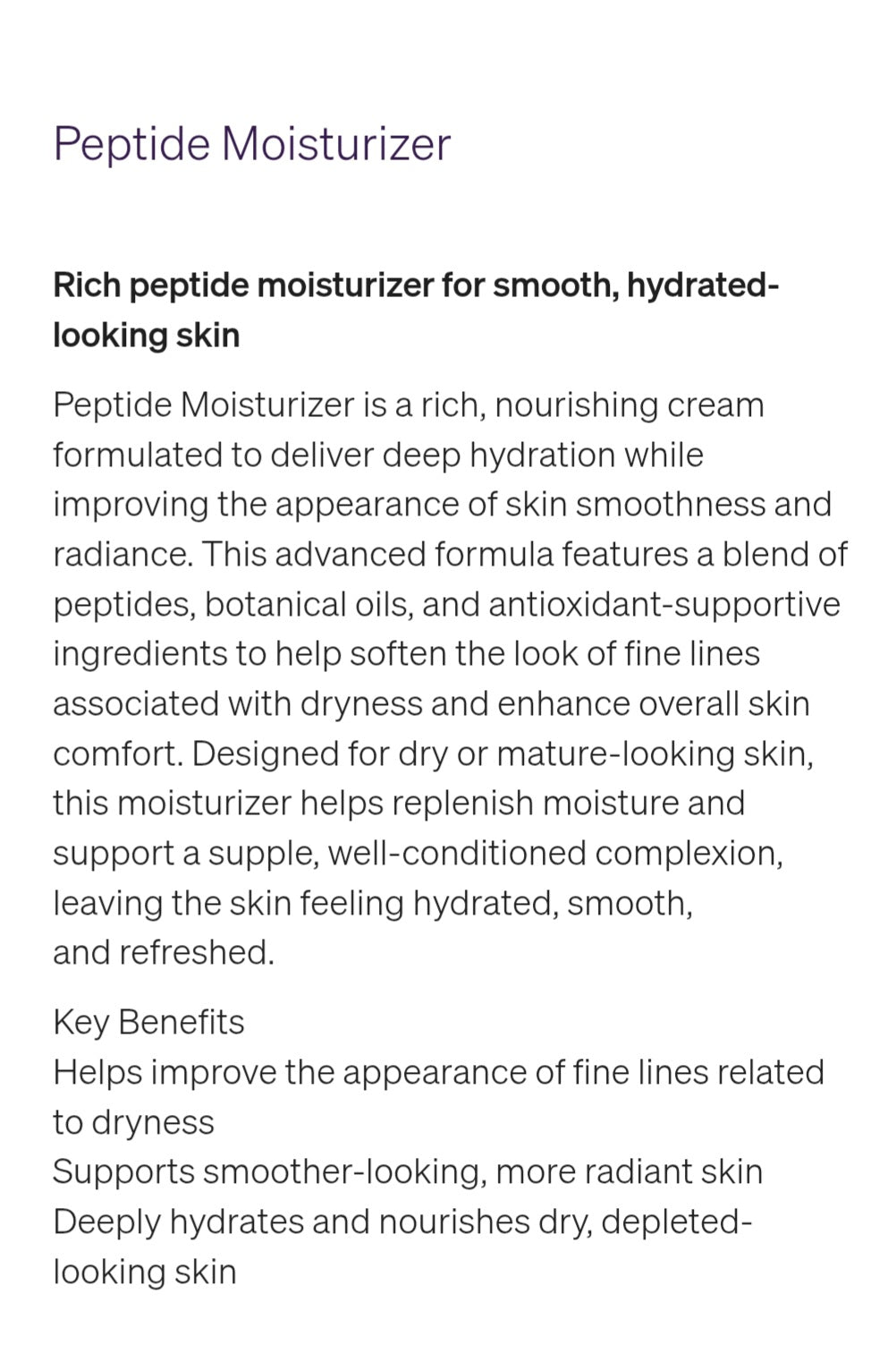 Peptide Moisturizer
