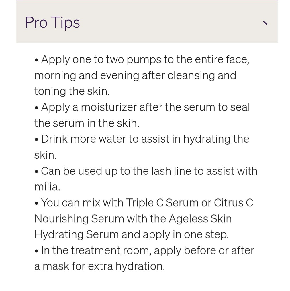 Ageless Hydrating Serum