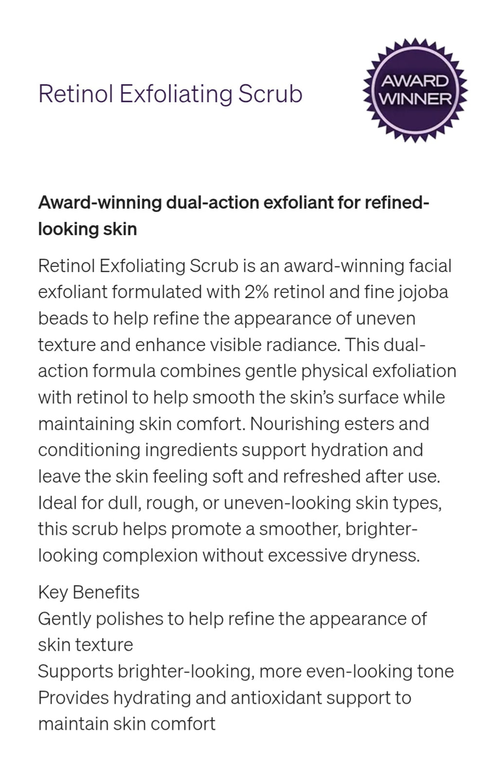 2% Retinol Exfoliating Scrub