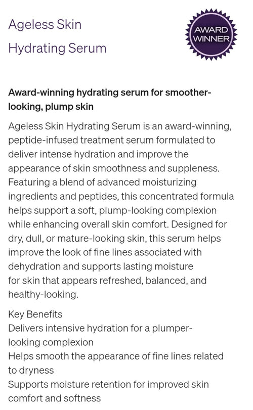 Ageless Hydrating Serum