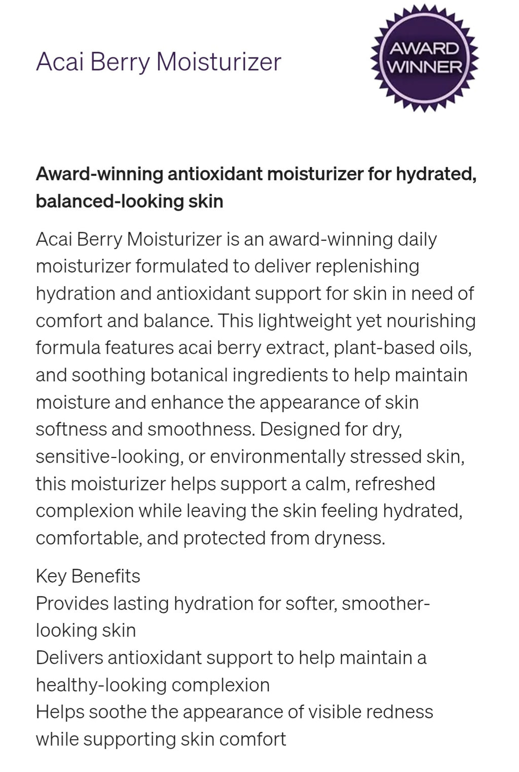 Acai Berry Moisturizer