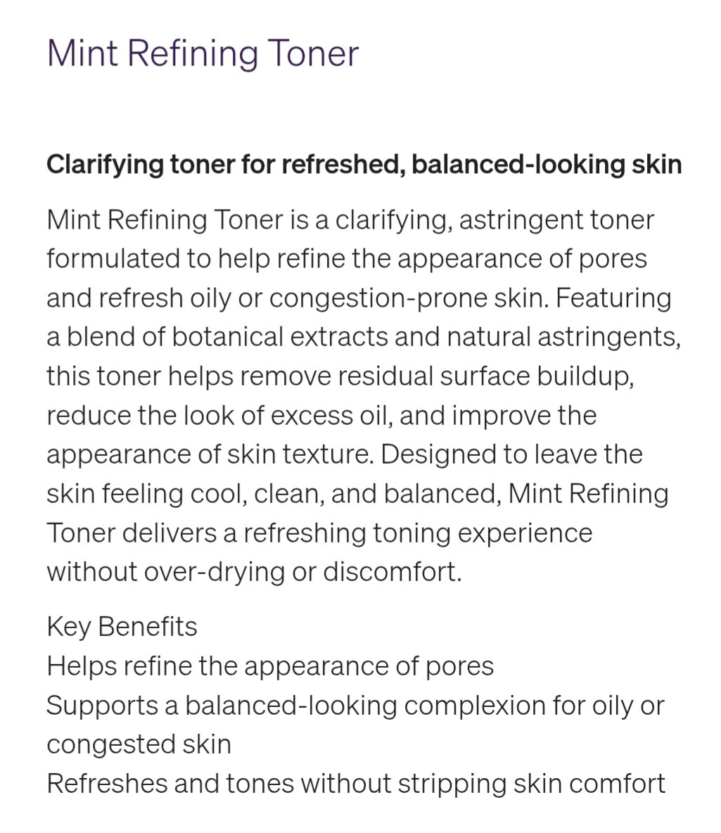 Mint Refining Toner